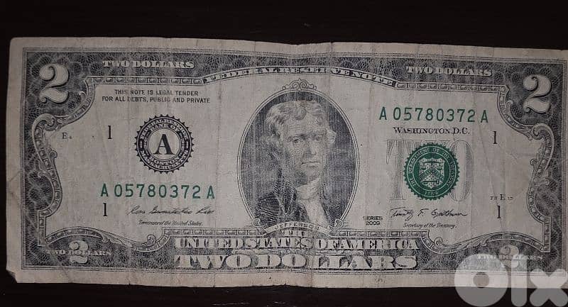 set of old dollar ($) bills. 2, 5, 20 2