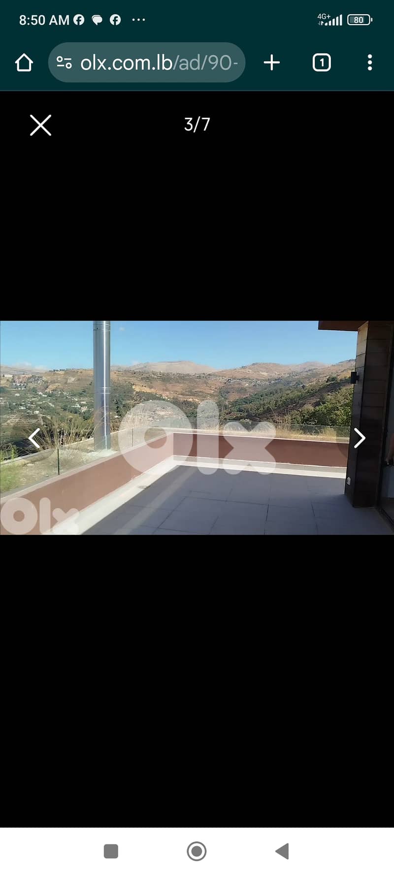 90 m Chalet + Open View+terrace in Baatouta Faqra Red Rock 5