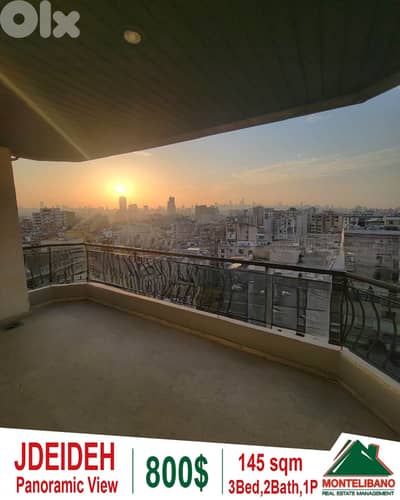 145 sqm Apartment For Rent in Jdeideh (جديدة) with Panoramic View