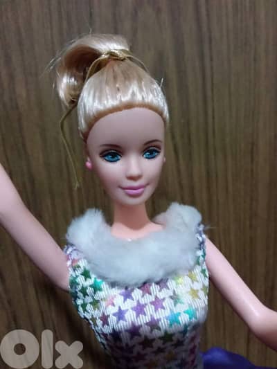 JEWEL SKATING Barbie Mattel98 great doll similar dress+Ballerina shoes