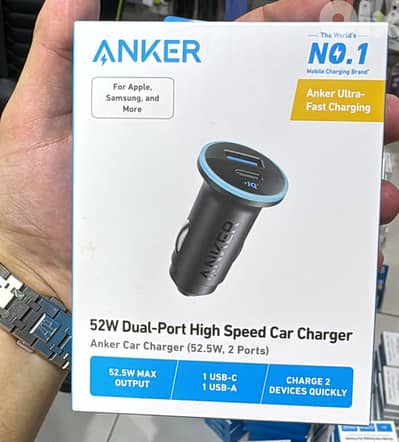Anker car charger 52w 2 ports A2735H11 17$