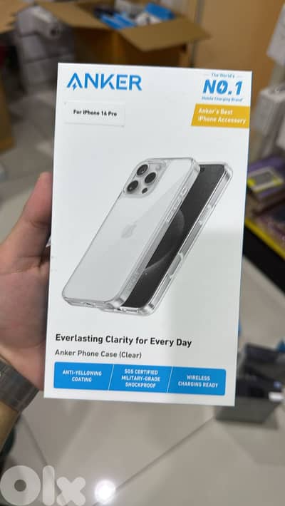 Anker clear phone case iphone 16 pro 10$