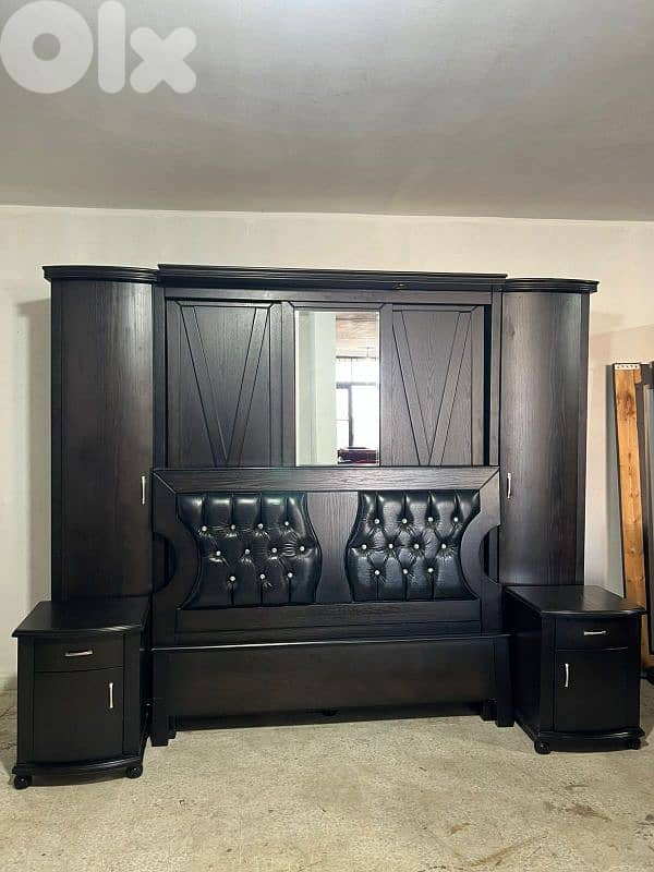 اوضة نوم ملكية خشب زان ولاتي ملبسة قشرة سنديان سحاب ودرف 1