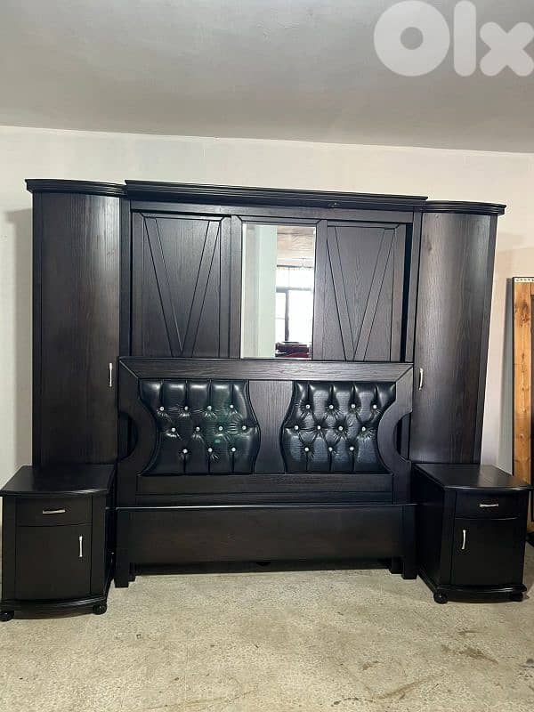 اوضة نوم ملكية خشب زان ولاتي ملبسة قشرة سنديان سحاب ودرف 5