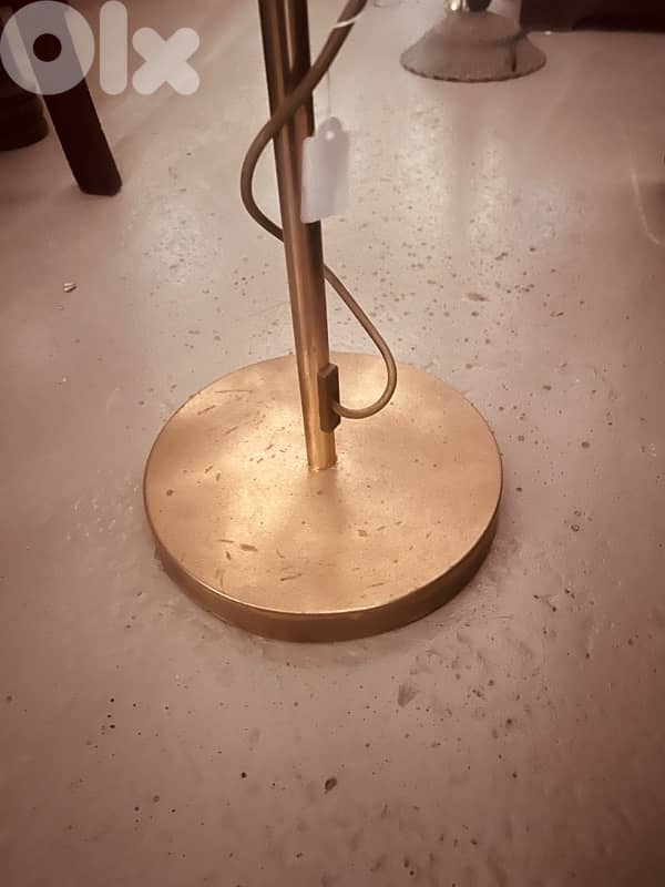 lighting Germany brass floor lamp shade red shade 3