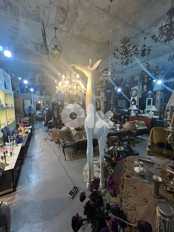 vintage white giraffe lighting holder 5