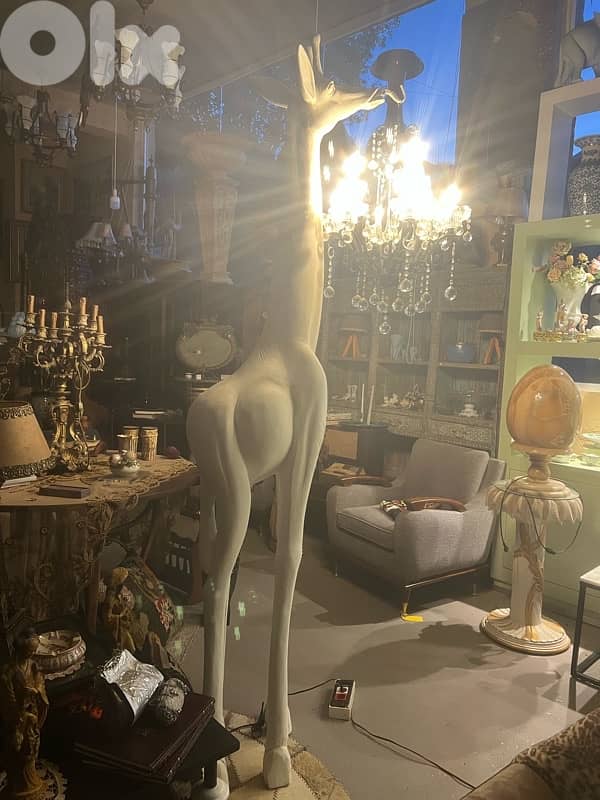 vintage white giraffe lighting holder 7