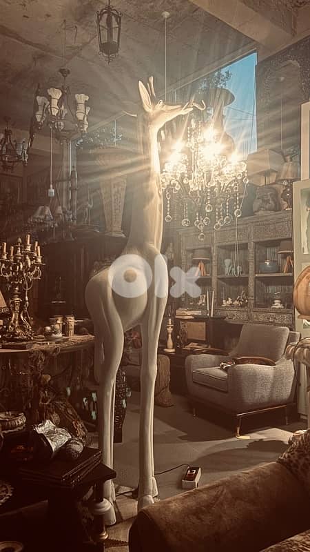 vintage white giraffe lighting holder 9