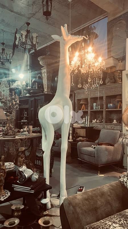 vintage white giraffe lighting holder 11