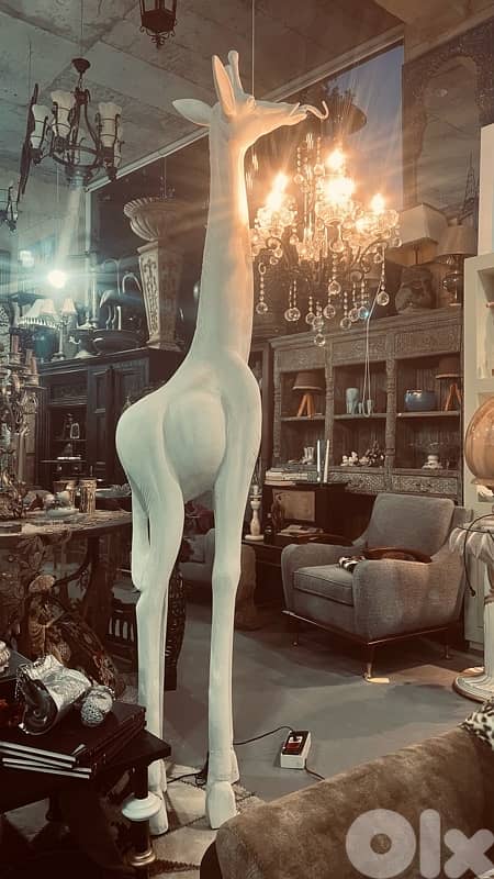 vintage white giraffe lighting holder 13