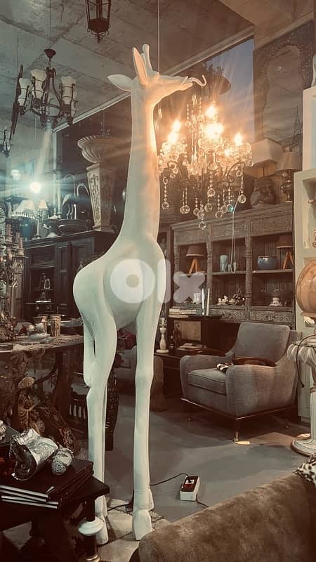 vintage white giraffe lighting holder 14