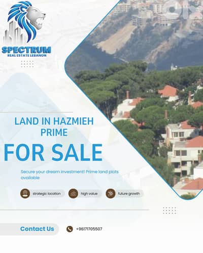 1400Sq LAND FOR SALE IN HAZMIEH PRIME, ZONE 50/1.65, (HA-518)
