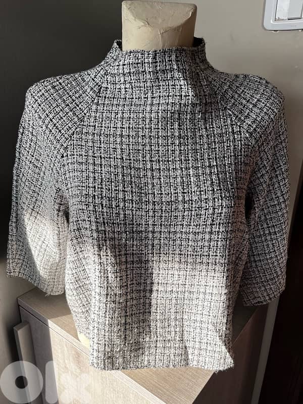 ZARA TWEED TOP EXCELLENT COND 3