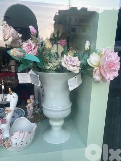 murano opaline glass vase 1960s