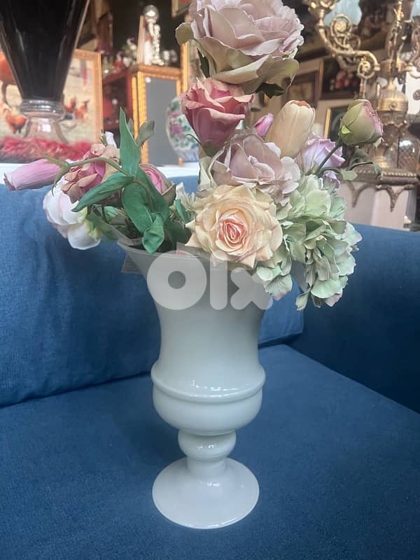 murano opaline glass vase 1960s 4