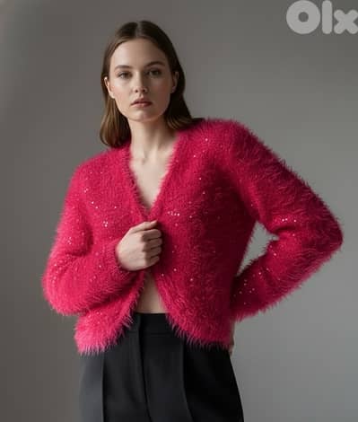 Soft fuzzy NEW cardigan -stock clearance