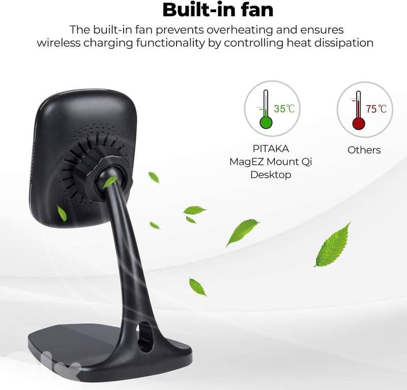 PITAKA MagEZ Mount Qi Desktop Wireless Charger 2