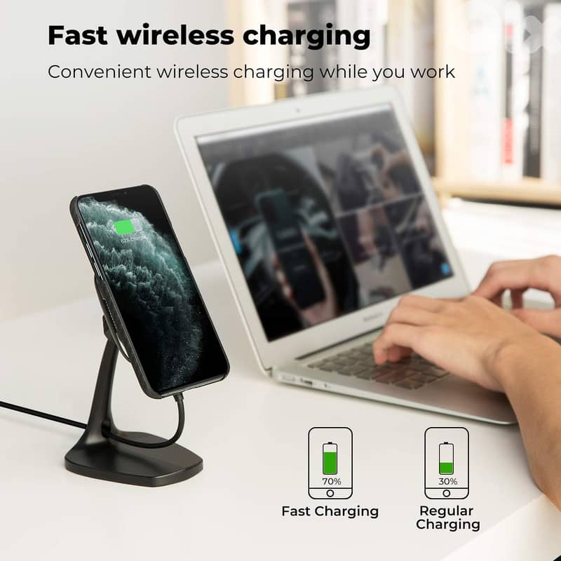 PITAKA MagEZ Mount Qi Desktop Wireless Charger 5