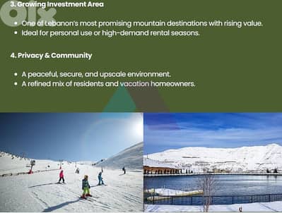 Chalets with Payment Facilities+pool/gym access+view 4sale in Zaarour