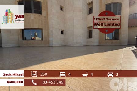 Zouk Mikael 250m2 | 120m2 Terrace | Good Condition | Luxury | View |