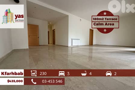 Kfarhbab 230m2 | 180m2 Terrace | Calm Area | Prime Location | EH