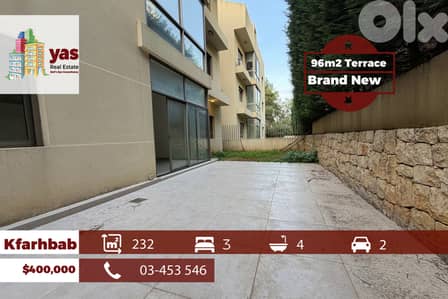 Kfarhbab 232m2 | 96m2 Terrace | Brand New | Calm Area | Luxury | EH