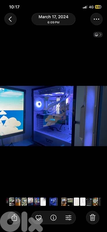 white gaming pc with gaming monitor