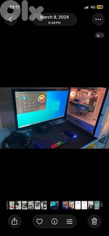 white gaming pc with gaming monitor 1
