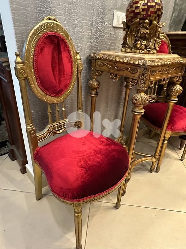 2 chairs and table auntique 5