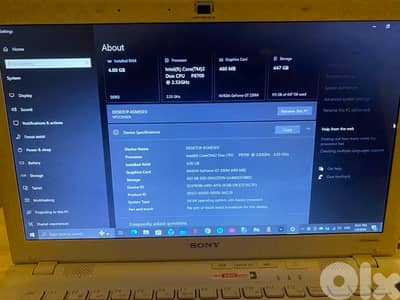 sonny vaio core I 5/10 generation used excellent condition laptop