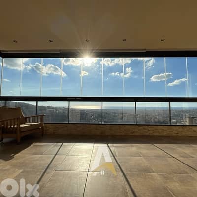 240 sqm Fully Furnished Apartment With City & Sea View in MANSOURIEH