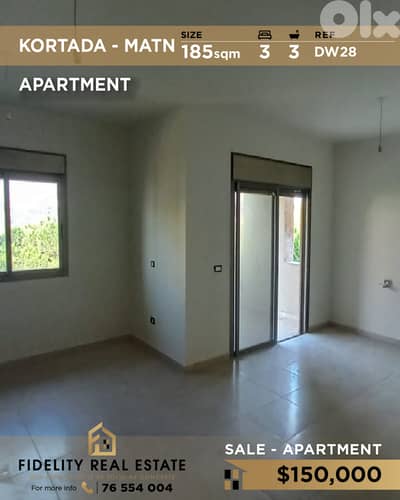 Apartment for sale in Kortada DW28 شقة جديدة تمامًا للبيع في قرطاضة
