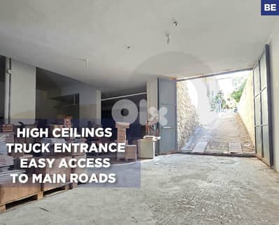 High ceilings, Truck entrance , easy access - Achrafieh REF#BE130408