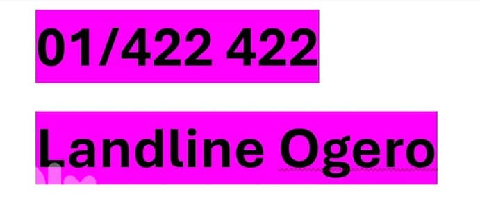 01/422 422 Landline Ogero