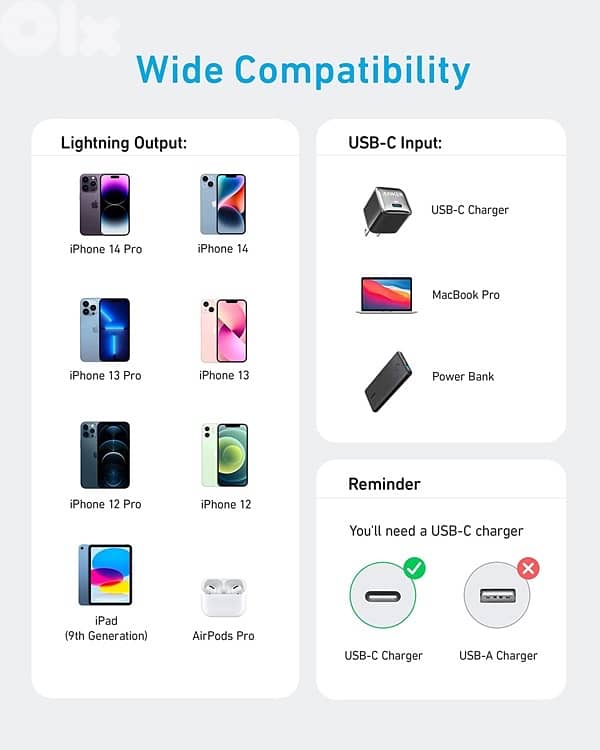 Anker 310 USB-C to Lightning Cable (6ft Braided) 8