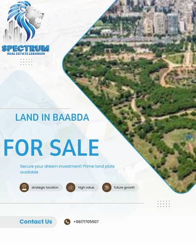 1300Sq LAND FOR SALE IN BAABDA PRIME ZONE 1.45, (BA-488)