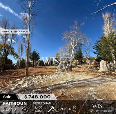 Prime 3,400 SQM Land For Sale in Faitroun!