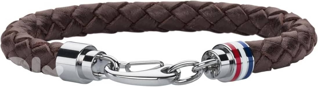 Tommy Hilfiger Leather And Stainless Steel Wrap Bracelet