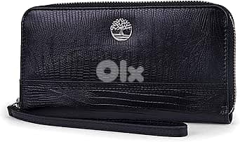 Timberland Women's Leather RFID Zip Around Wallet Clutch with Wristlet