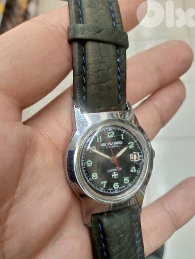 vintage Mortima military watch 21 jewels