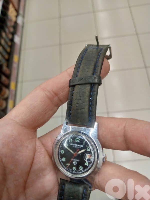 vintage Mortima military watch 21 jewels 3