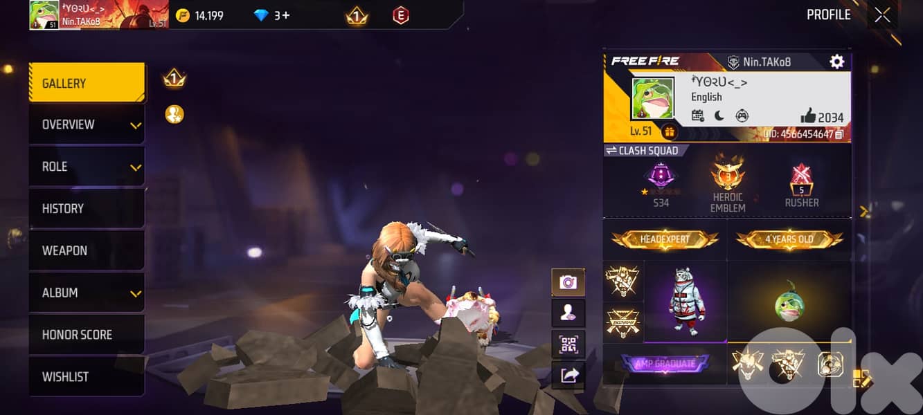 Acounr freefire for sell 3