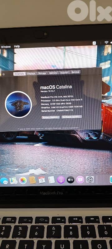 MacBook pro 2012 8 ram 512 gb
