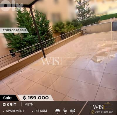 145 SQM Apartment with Terrace for SALE in Zikrit!