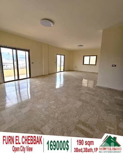 Prime Location 190 sqm Apartment For Sale in Furn El Chebbak+City View