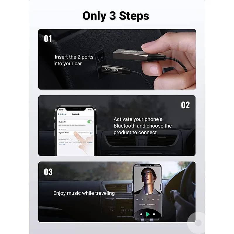 Car Bluetooth Audio Receiver – HD Wireless Music Streaming 1