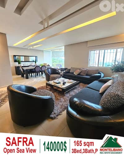 Fully Furnished 165sqm Apartment For Sale in Safra with Open Sea View