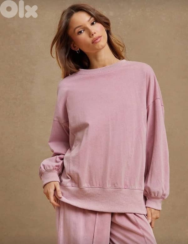 Oversized Boyfriend Long Sleeve Sweatshirt 1