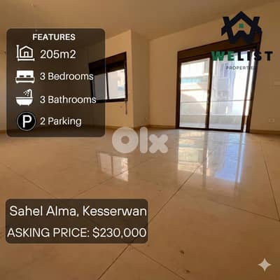 Apartment for sale in Sahel Alma - Jounieh شقة للبيع في ساحل علما