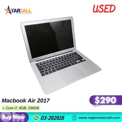 Macbook Air 2017  Core i7, 8GB, 256GB